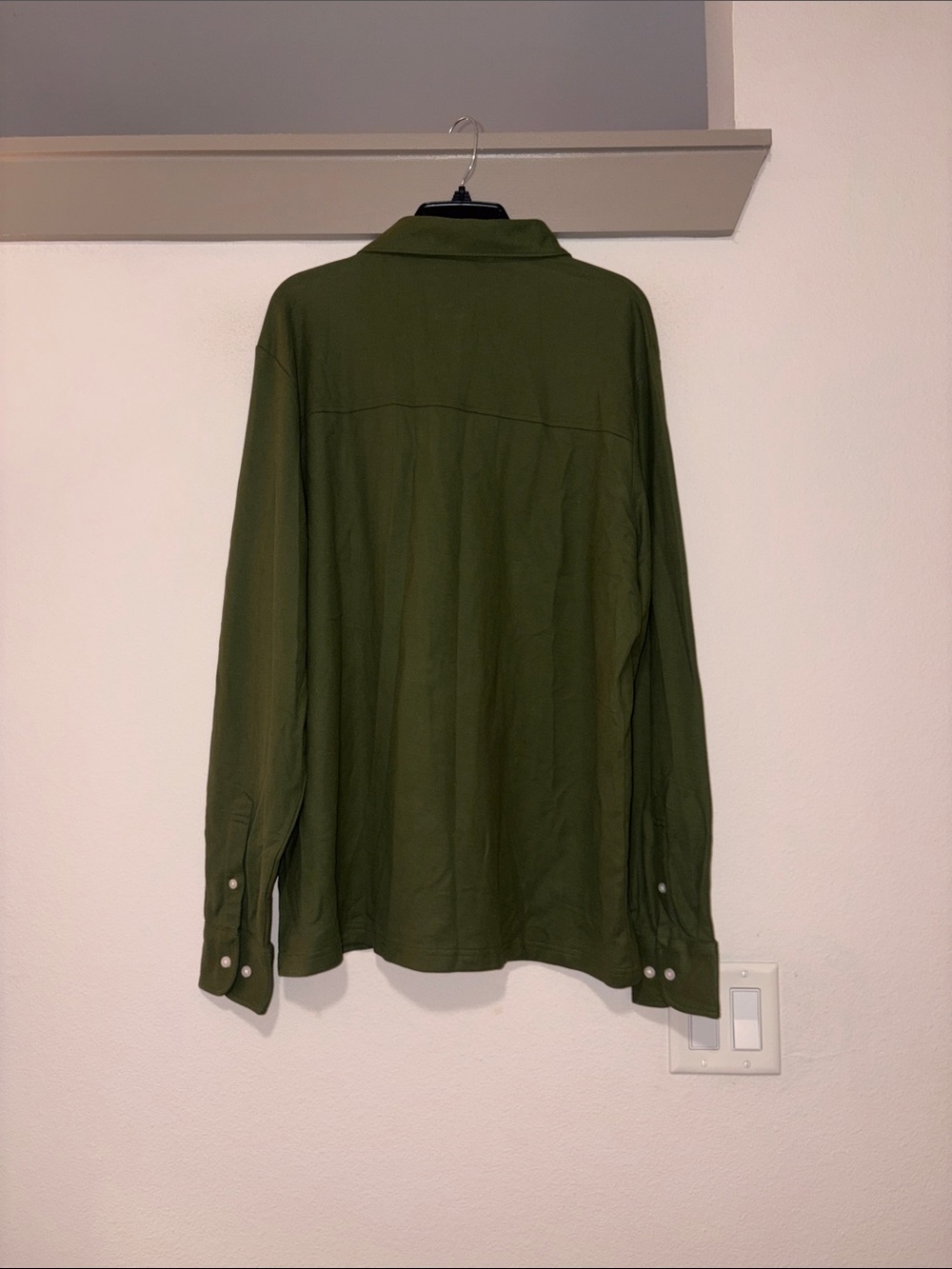 Criquet Men’s Long Sleeve Players Shirt in Green SZ XL NWOT - Picture 2 of 4